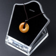 Load image into Gallery viewer, Crystal Carving Peace Buckle Donut Pendant Necklace