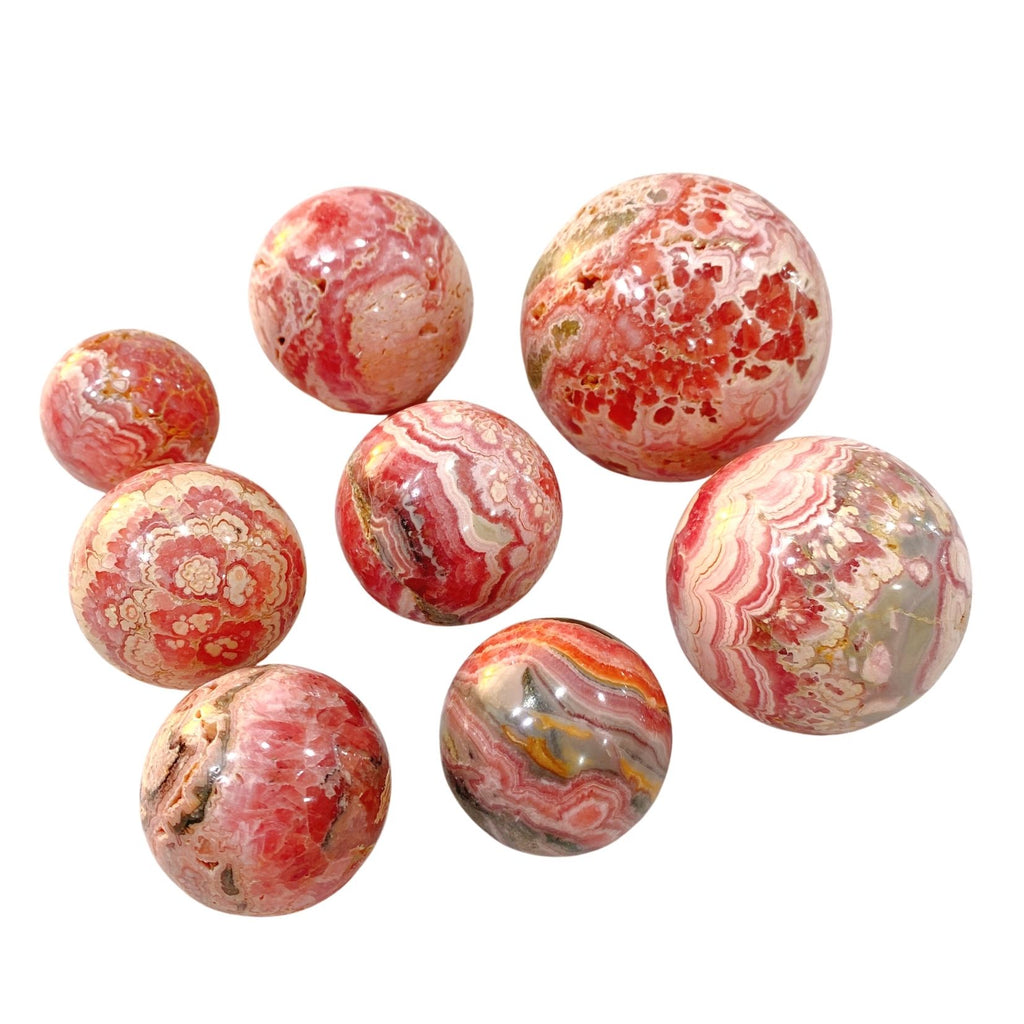 Rhodochrosite Stone Sphere Crystal Ball