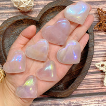 Load image into Gallery viewer, Aura Rose Quartz Heart Mix Size