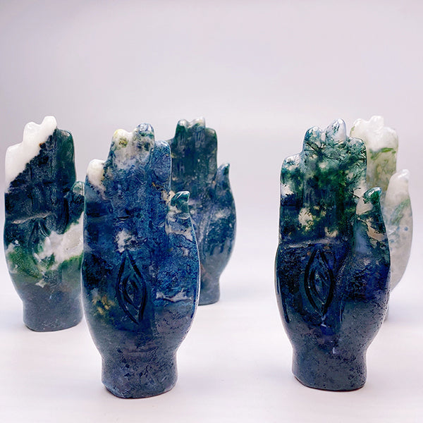 Beautiful Moss Agate Hand