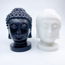 Load image into Gallery viewer, Obsidian and White Jade Buddha head