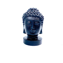 Load image into Gallery viewer, Obsidian and White Jade Buddha head