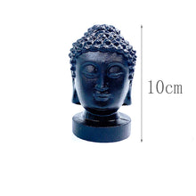 Load image into Gallery viewer, Obsidian and White Jade Buddha head