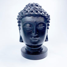 Load image into Gallery viewer, Obsidian and White Jade Buddha head