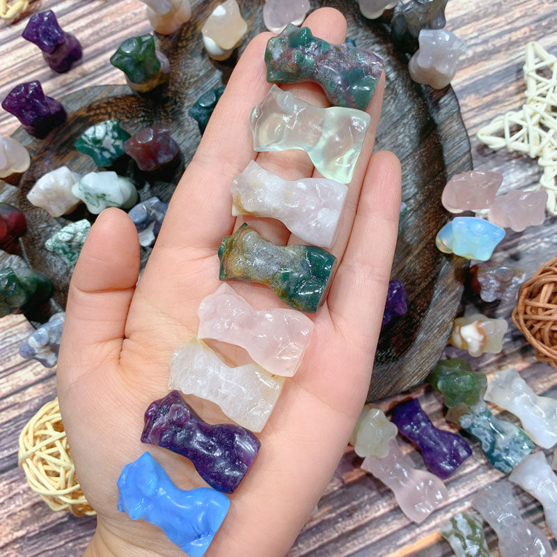 Mini Size Crystals Lady Body Fluorite/Opalite/Moss Agate