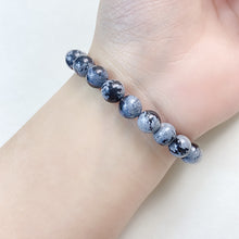 Load image into Gallery viewer, Snowflake Obsidian  Bracelet