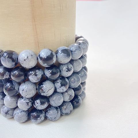 Snowflake Obsidian  Bracelet