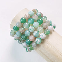 Load image into Gallery viewer, Green Flower Agate Bracelet