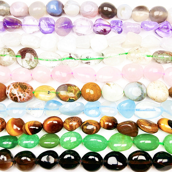 Beautiful Different Materials Beads (moonstone /tiger eye /rose quartz /green aventurine /lavender amethyst /botswana agate /garden quartz /aquamarine /ocean jasper /smoky quartz )