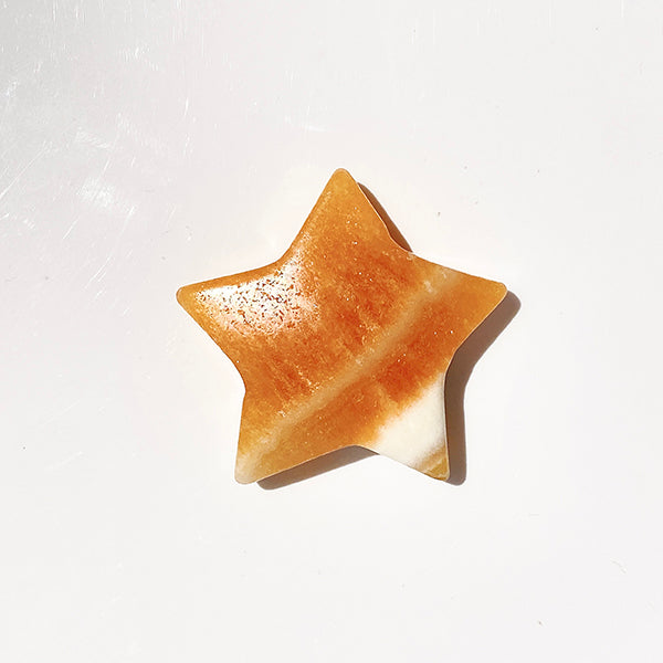 Beautiful Orange Calcite Moon/Star/Heart/Cloud