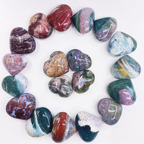 Bearuiful Ocean Jasper Heart