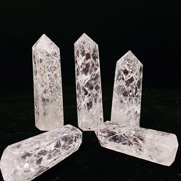 Beautiful Cracked Clear Quartz Tower/Point