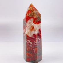 Load image into Gallery viewer, Natural Red Moss Agate Tower/ Point