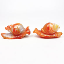 Load image into Gallery viewer, Beautiful   Carnelian Snail Carving