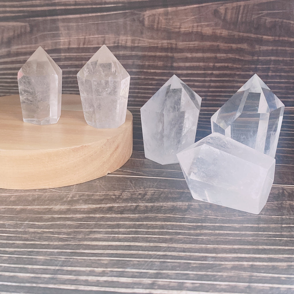 Clear Quartz Cup Cake  Tower/Point