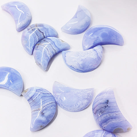 Blue Lace Agate Moon/Star