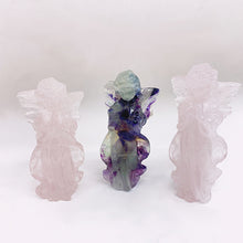 Load image into Gallery viewer, Rose Quartz/Fluorite Flower Fairy