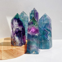 Load image into Gallery viewer, Beautiful Rainbow Fluorite Tower/Point