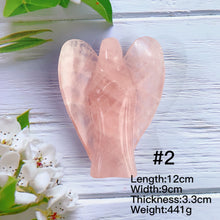 Load image into Gallery viewer, Beautiful Rose Quartz Angel Carvings