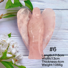 Load image into Gallery viewer, Beautiful Rose Quartz Angel Carvings