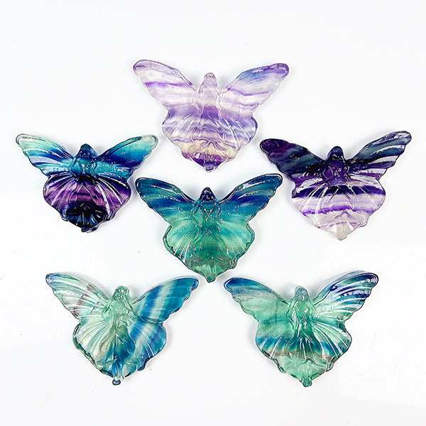 Aura  Fluorite Butterfly And Fluorite Butterfly Carving  Gift From Girlfriend