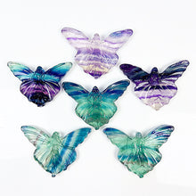 Load image into Gallery viewer, Aura  Fluorite Butterfly And Fluorite Butterfly Carving  Gift From Girlfriend