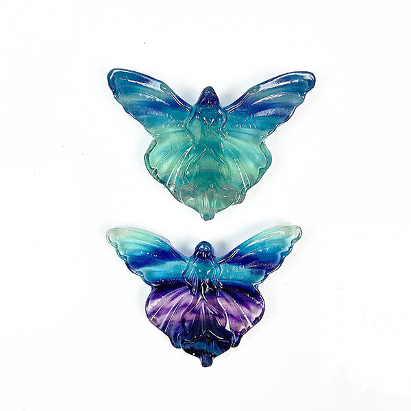 Aura  Fluorite Butterfly And Fluorite Butterfly Carving  Gift From Girlfriend