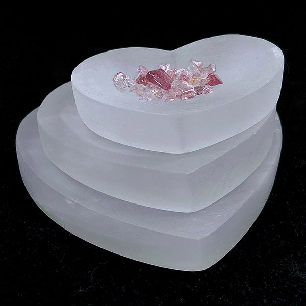 Beautiful Selenite Heart Bowl