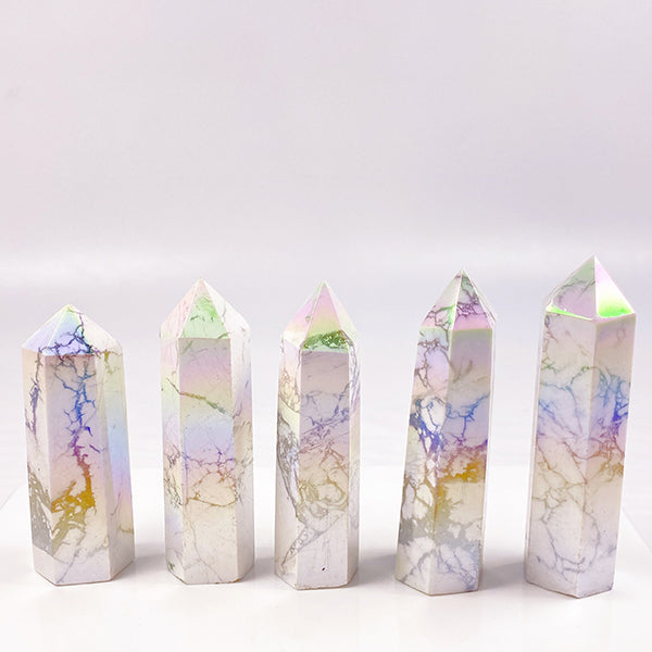 Beautiful Aura Howlite Tower/Point