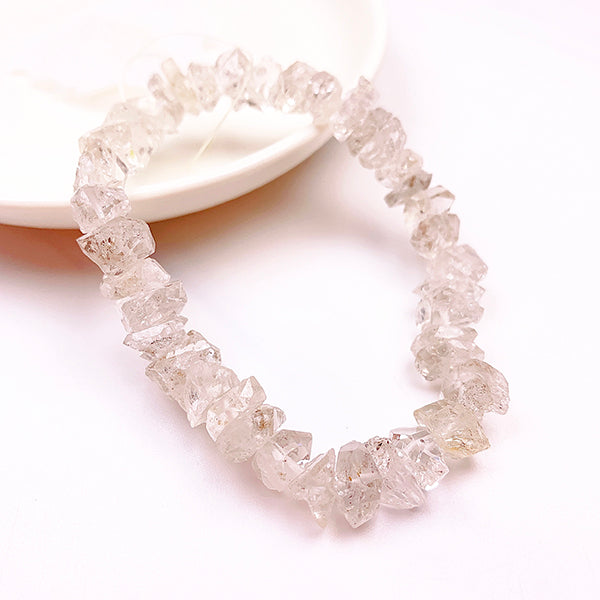 Natural Herkimer Diamond Bracelet  Fashion Double Pointed Energy Stone