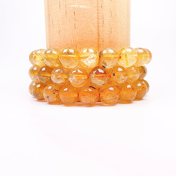 Natural Rutilated Quartz Bracelet Fashion Accessory Gifts For Men And Women