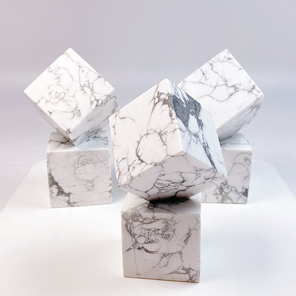 Beautiful Howlite Cube