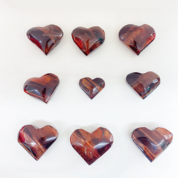 Beautiful Red Tiger Eye Heart