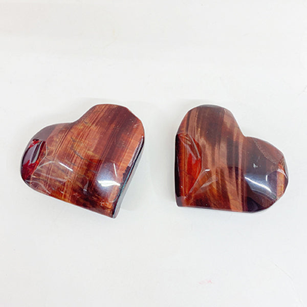 Beautiful Red Tiger Eye Heart