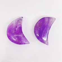 Load image into Gallery viewer, Amethyst  Heart/Moon Carving Shape