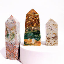 Load image into Gallery viewer, Natural Unicuspid Ocean Jasper Tower/Point Hand Crafted Decoration