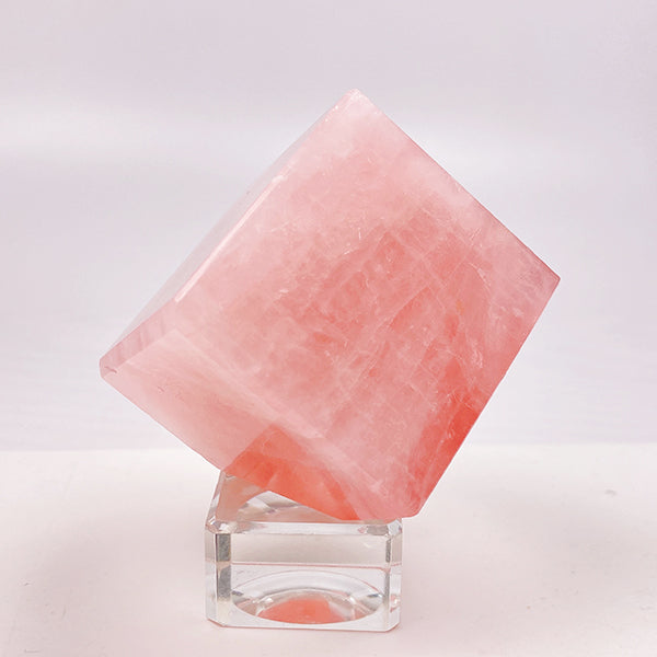 Beautiful Rose Quartz Cube