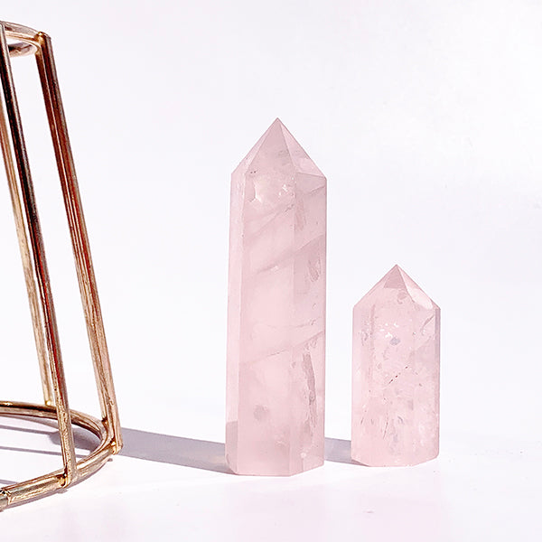 Natural Mozambique Rose Quartz Tower/Point