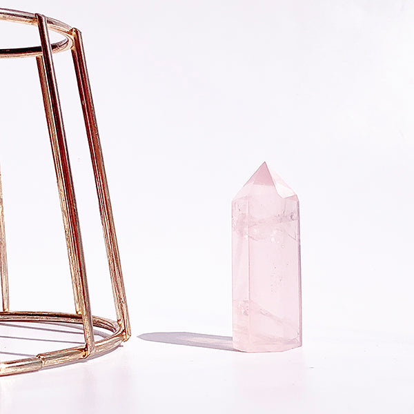 Natural Mozambique Rose Quartz Tower/Point