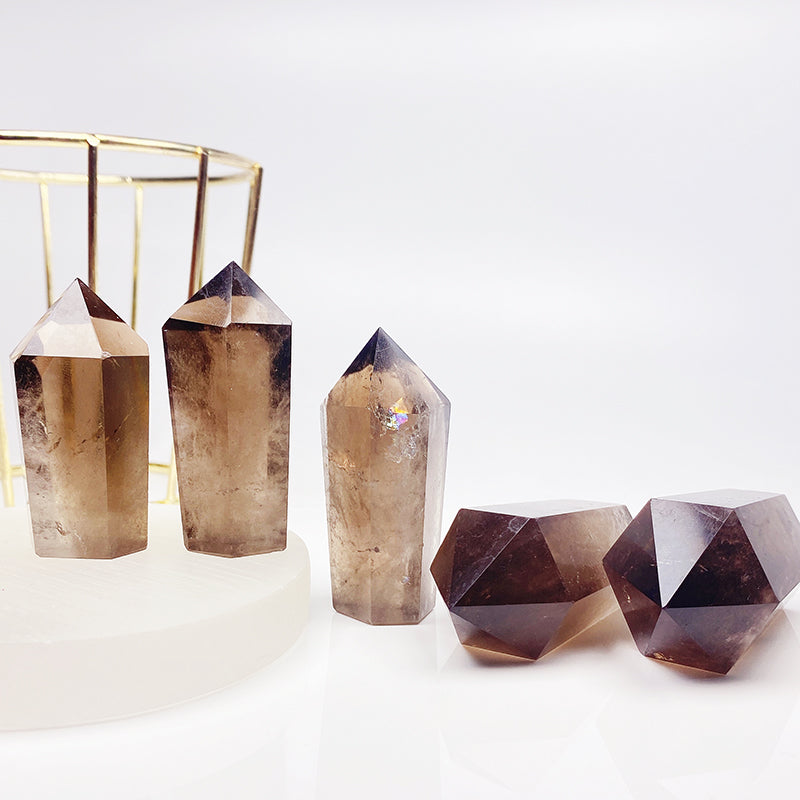 Smokey Quartz Cup Cake Tower/Point