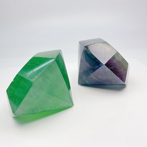 Green Fluorite Diamond Tower/Point