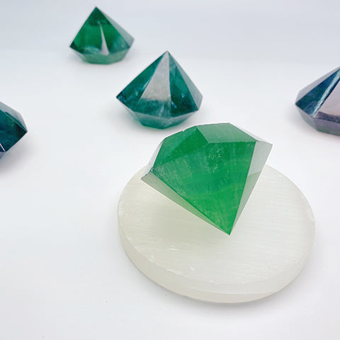 Green Fluorite Diamond Tower/Point