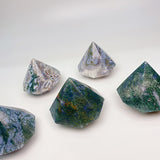 Moss Agate Diamond Tower/Point