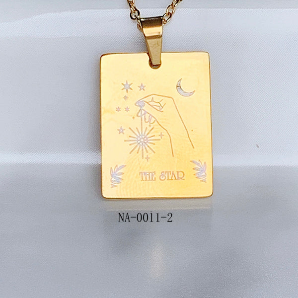 Stainless Steel Pendant Tarot Series Necklace NA0011