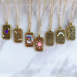 Stainless Steel Evil Eyes Pendant Tarot Series Necklace NA0012