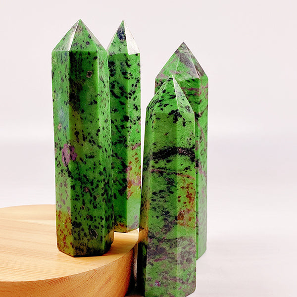 Beautiful Ruby Zoisite Tower/Point