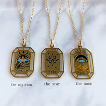 Load image into Gallery viewer, Stainless Steel Evil Eyes Pendant Tarot Series Necklace NA0012