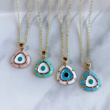 Load image into Gallery viewer, Stainless Steel  Evil Eyes Pendant Zircon Necklace NA0023