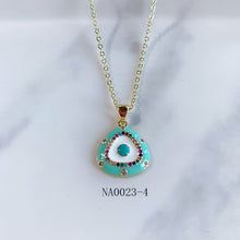 Load image into Gallery viewer, Stainless Steel  Evil Eyes Pendant Zircon Necklace NA0023