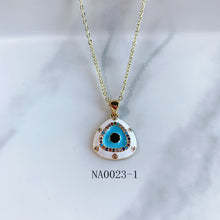 Load image into Gallery viewer, Stainless Steel  Evil Eyes Pendant Zircon Necklace NA0023